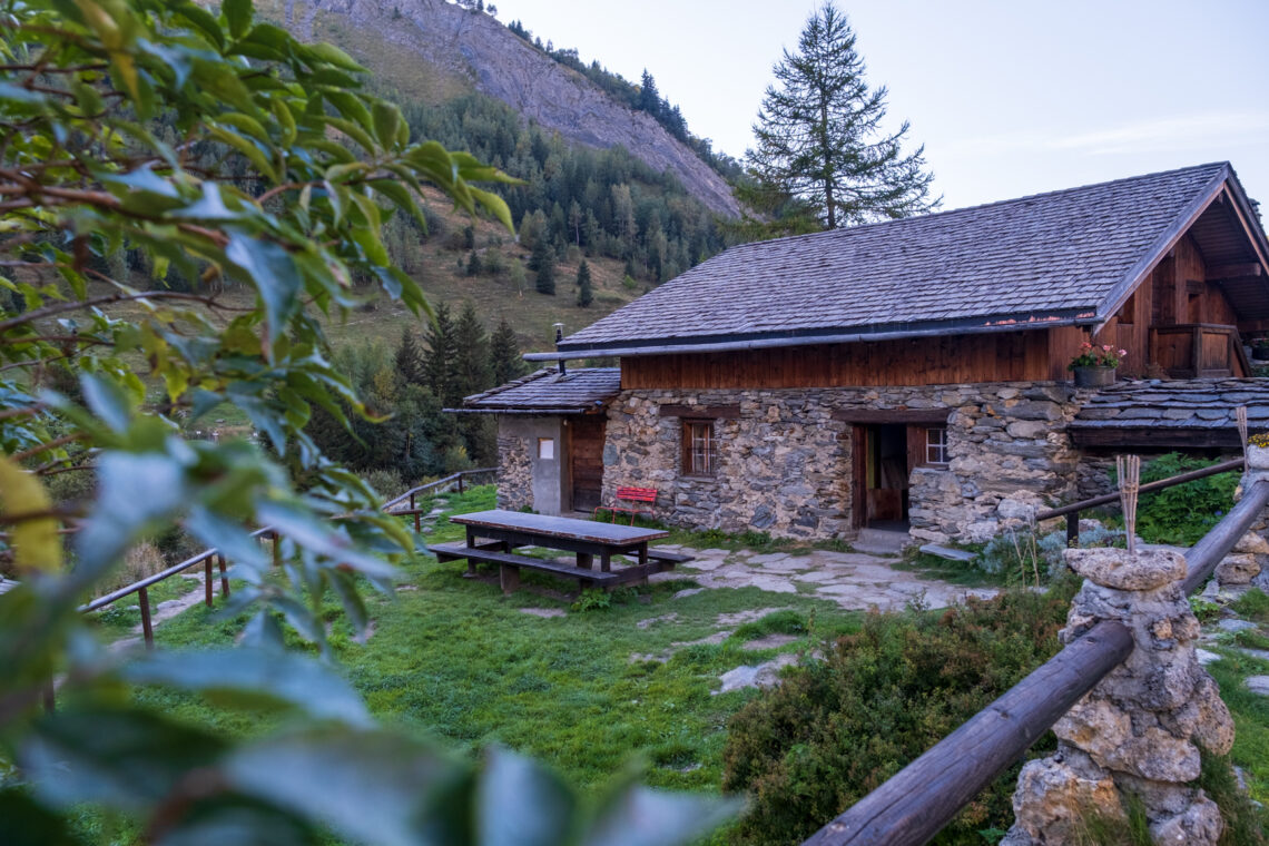 juste en dessous du refuge de Miage